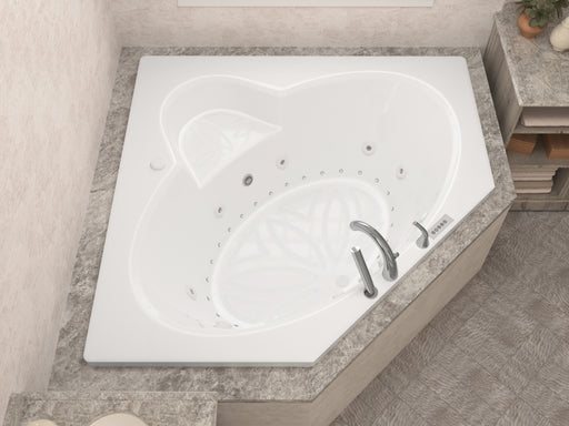 Atlantis Whirlpool 6060SDRX Sublime  60 in. x 60 in. Corner Air and Whirlpool Jetted Bathtub with Center Drain in White - view 2