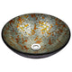 Anzzi LS-AZ163 Stellar Series 17 in. Bathroom Vessel Sink with Scratch-Tough and Stain-Resistant Surface in Arctic Blaze Glass