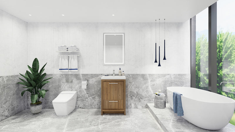 Moreno Bath FSDOLCE24 Dolce 24" Freestanding Bathroom Vanity Set with Single Reinforced Acrylic Sink - view 2