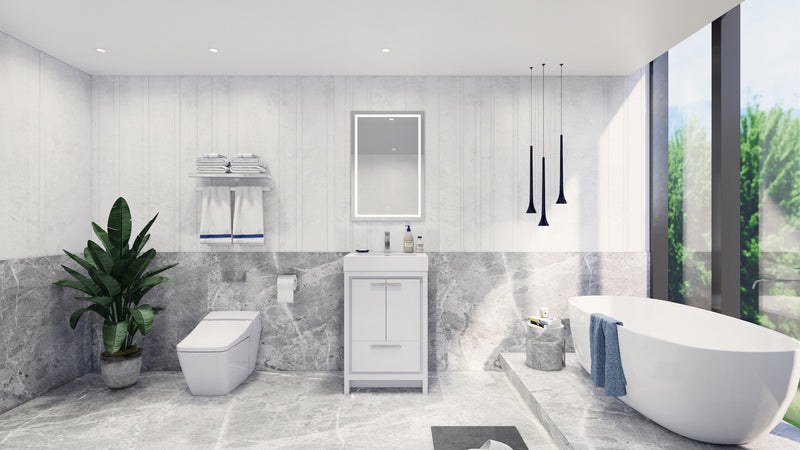 Moreno Bath FSDOLCE24 Dolce 24" Freestanding Bathroom Vanity Set with Single Reinforced Acrylic Sink - view 3