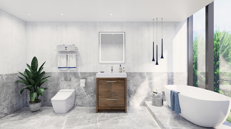 Moreno Bath FSDOLCE30 Dolce 30" Freestanding Bathroom Vanity Set with Single Reinforced Acrylic Sink