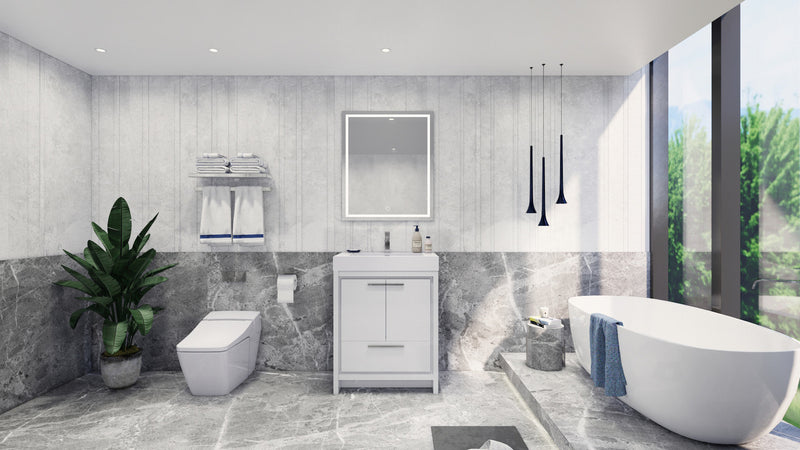 Moreno Bath FSDOLCE30 Dolce 30" Freestanding Bathroom Vanity Set with Single Reinforced Acrylic Sink - view 4