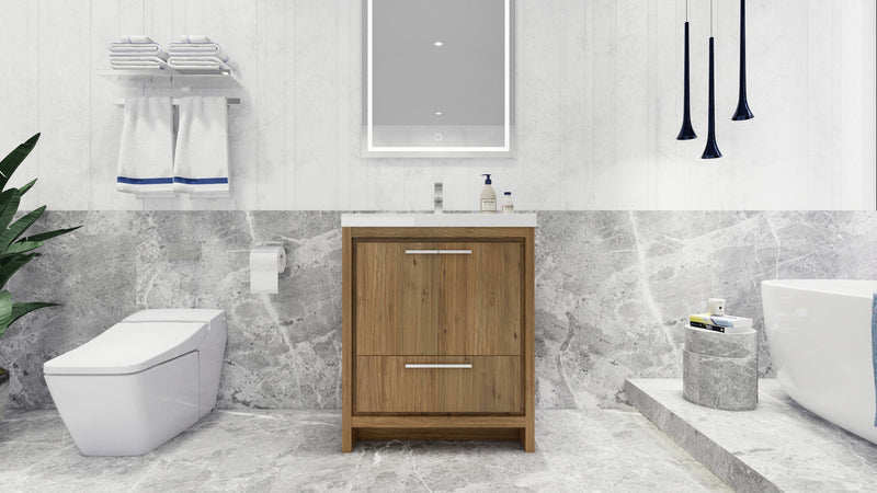 Moreno Bath FSDOLCE30 Dolce 30" Freestanding Bathroom Vanity Set with Single Reinforced Acrylic Sink - view 7