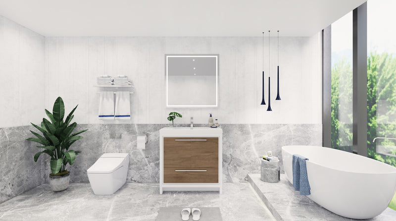 Moreno Bath FSDOLCE36 Dolce 36" Freestanding Bathroom Vanity Set with Single Reinforced Acrylic Sink - view 5