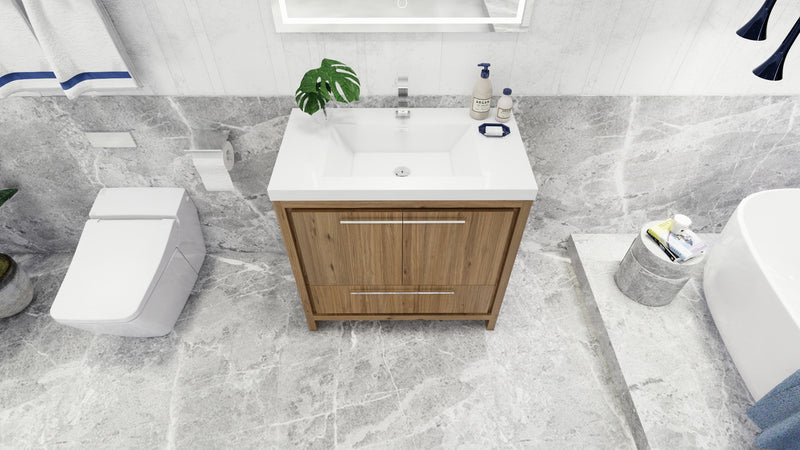 Moreno Bath FSDOLCE36 Dolce 36" Freestanding Bathroom Vanity Set with Single Reinforced Acrylic Sink - view 8