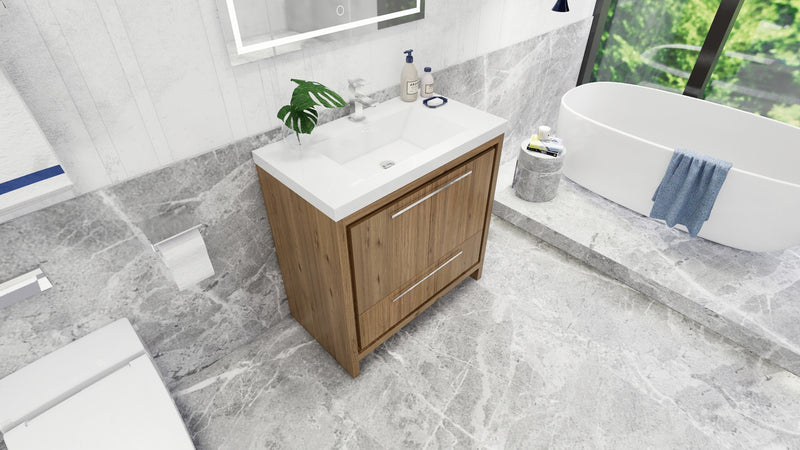 Moreno Bath FSDOLCE36 Dolce 36" Freestanding Bathroom Vanity Set with Single Reinforced Acrylic Sink - view 9