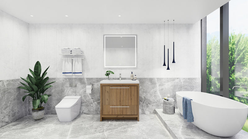 Moreno Bath FSDOLCE36 Dolce 36" Freestanding Bathroom Vanity Set with Single Reinforced Acrylic Sink - view 2