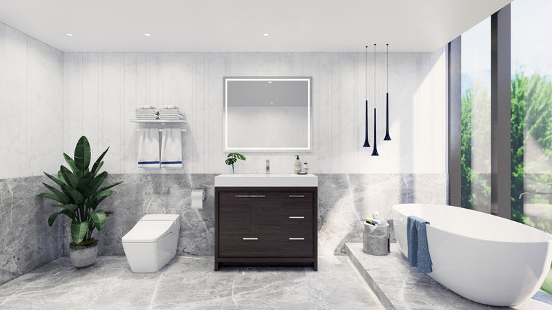 Moreno Bath FSDOLCE42-R Dolce 42" Freestanding Bathroom Vanity Set with Right Side Drawers and Reinforced Acrylic Sink - view 6