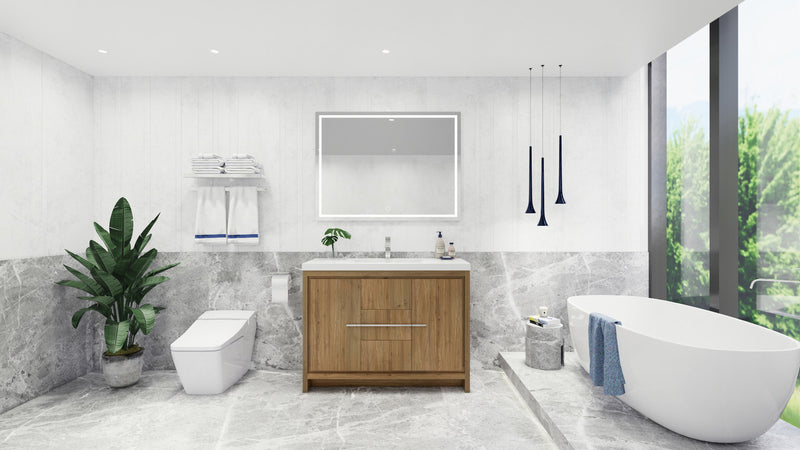 Moreno Bath FSDOLCE48 Dolce 48" Freestanding Bathroom Vanity Set with Single Sink Top
