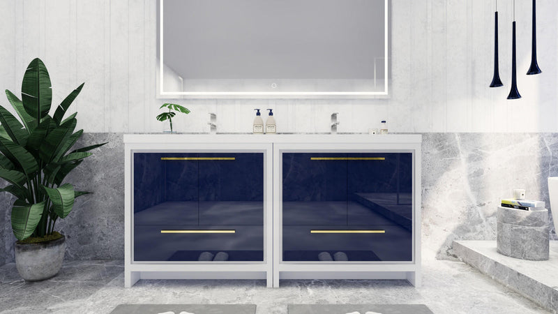 Moreno Bath FSDOLCE72D Dolce 72" Freestanding Bathroom Vanity Set with Reinforced Acrylic White Top - view 6