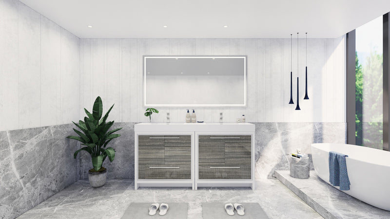 Moreno Bath FSDOLCE72D Dolce 72" Freestanding Bathroom Vanity Set with Reinforced Acrylic White Top - view 3