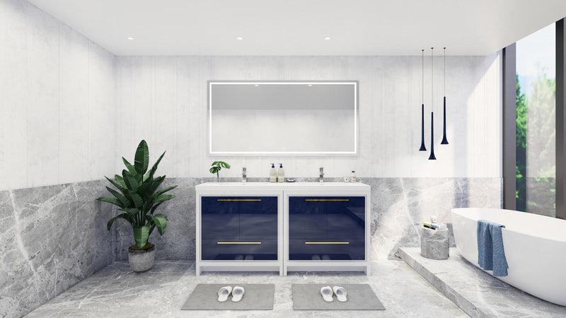 Moreno Bath FSDOLCE72D Dolce 72" Freestanding Bathroom Vanity Set with Reinforced Acrylic White Top - view 5