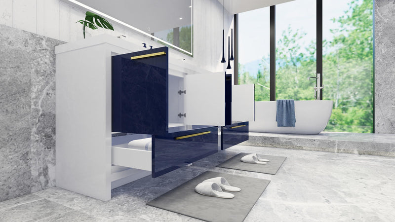Moreno Bath FSDOLCE72D Dolce 72" Freestanding Bathroom Vanity Set with Reinforced Acrylic White Top - view 8