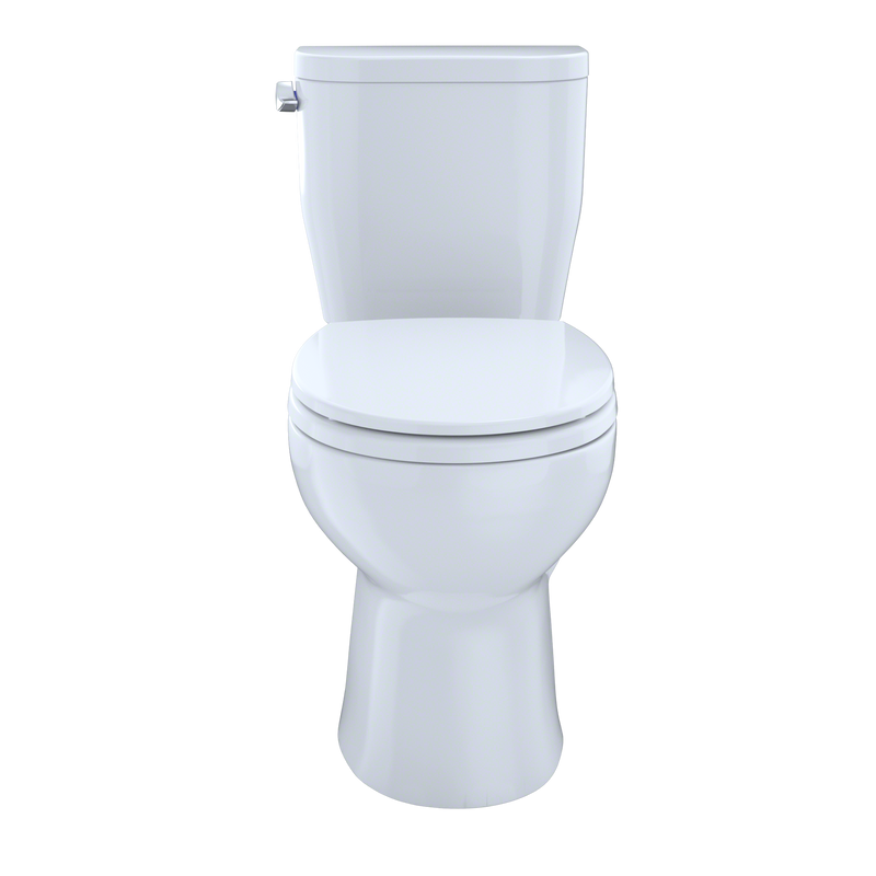 TOTO CST243EF#01 Entrada Two-Piece Round 1.28 GPF Universal Height Toilet, Cotton White - view 2