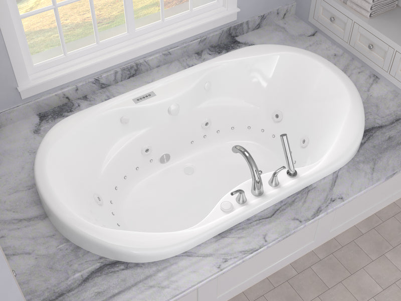 Atlantis Whirlpool 4170IDLX Indulgence 41 x 71 Oval Air and Whirlpool Jetted Bathtub with Left Drain  in White lifestyle