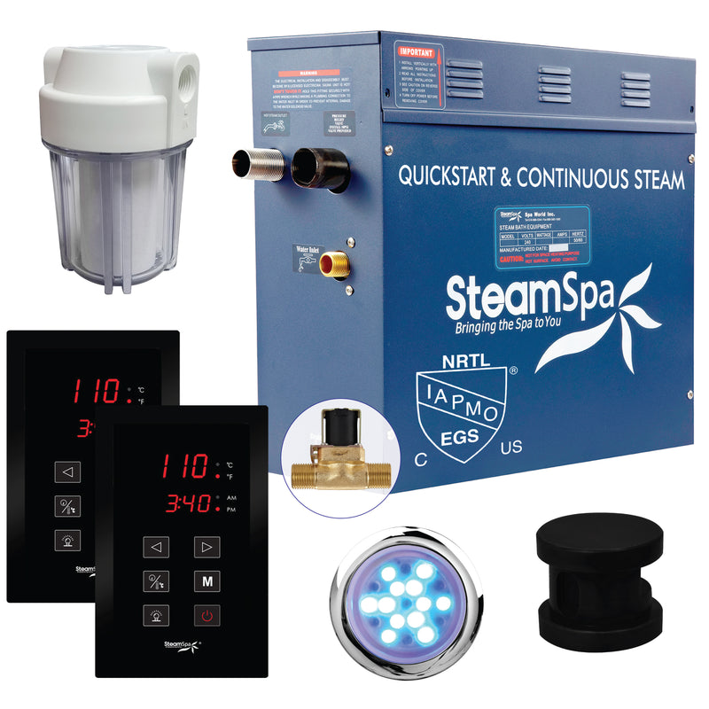 SteamSpa Royal Series Generator with Auto Drain - Matte Black
