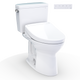 TOTO MW7763446CEFG#01 Drake WASHLET+ Two-Piece Elongated 1.28 GPF Universal Height TORNADO FLUSH Toilet with S5 Bidet Seat, Cotton White