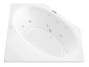 Atlantis Whirlpool 6060VDRX Venus  60 in. x 60 in. Corner Air and Whirlpool Jetted Bathtub with Right Drain in White