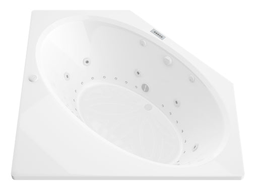 Atlantis Whirlpool 6060VDRX Venus  60 in. x 60 in. Corner Air and Whirlpool Jetted Bathtub with Center Drain in White