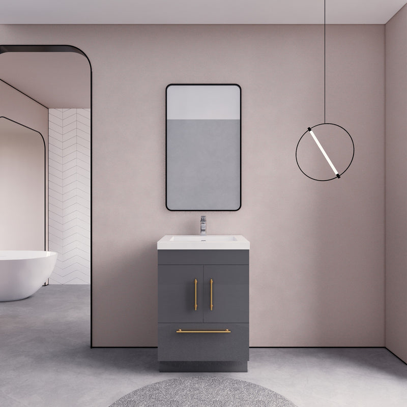 Moreno Bath ELSA24FS Elsa 24" Freestanding Vanity With Reinforced Acrylic Sink Top