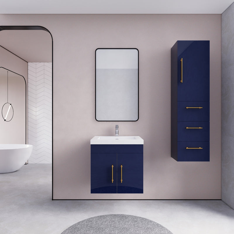 Moreno Bath ELSA24WH Elsa 24" Floating Bathroom Vanity with Reinforced Acrylic Sink Top