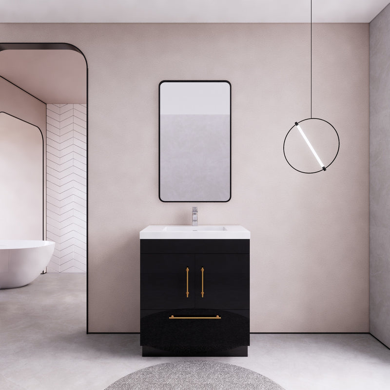 Moreno Bath ELSA30FS Elsa 30" Freestanding Vanity With Reinforced Acrylic Sink Top
