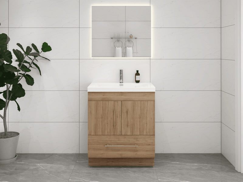 Moreno Bath ELSA30FS Elsa 30" Freestanding Vanity With Reinforced Acrylic Sink Top