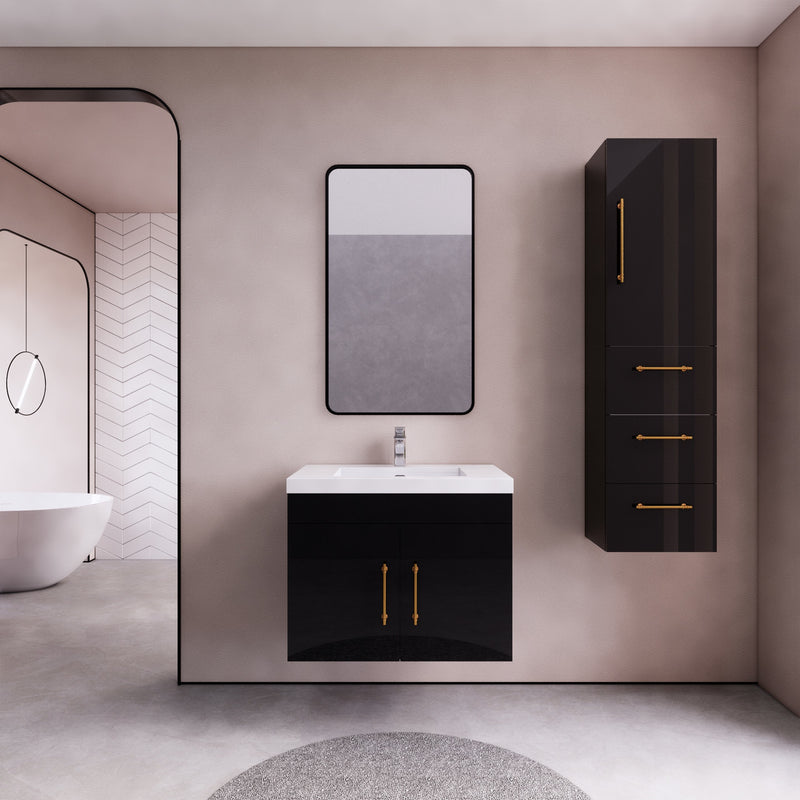 Moreno Bath ELSA30WH Elsa 30" Floating Bathroom Vanity With Reinforced Acrylic Sink Top
