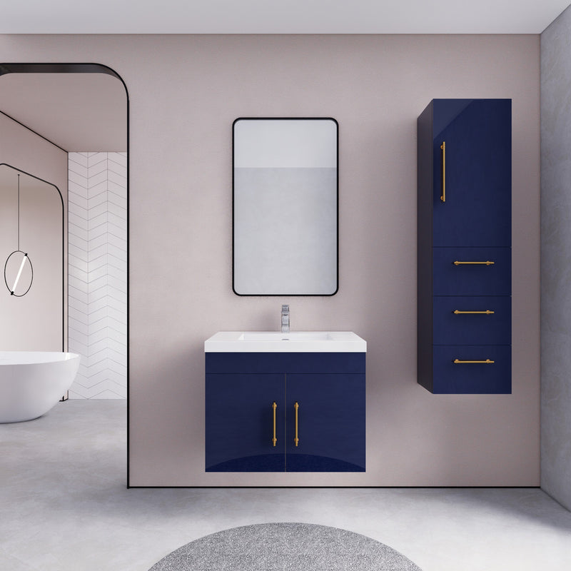 Moreno Bath ELSA30WH Elsa 30" Floating Bathroom Vanity With Reinforced Acrylic Sink Top