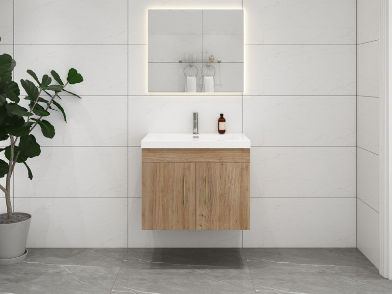 Moreno Bath ELSA30WH Elsa 30" Floating Bathroom Vanity With Reinforced Acrylic Sink Top