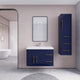 Moreno Bath ELSA36RWH Elsa 36" Floating Bathroom Vanity With Reinforced Acrylic Sink Top (Right Side Drawers)