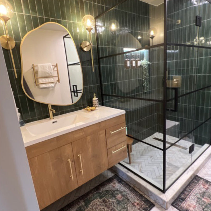 Moreno Bath ELSA42RWH Elsa 42" Floating Bathroom Vanity With Reinforced Acrylic Sink Top (Right Side Drawers)