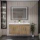Moreno Bath ELSA48DDWH Elsa 48" Floating Double Vanity With Reinforced Acrylic Double Sink Top
