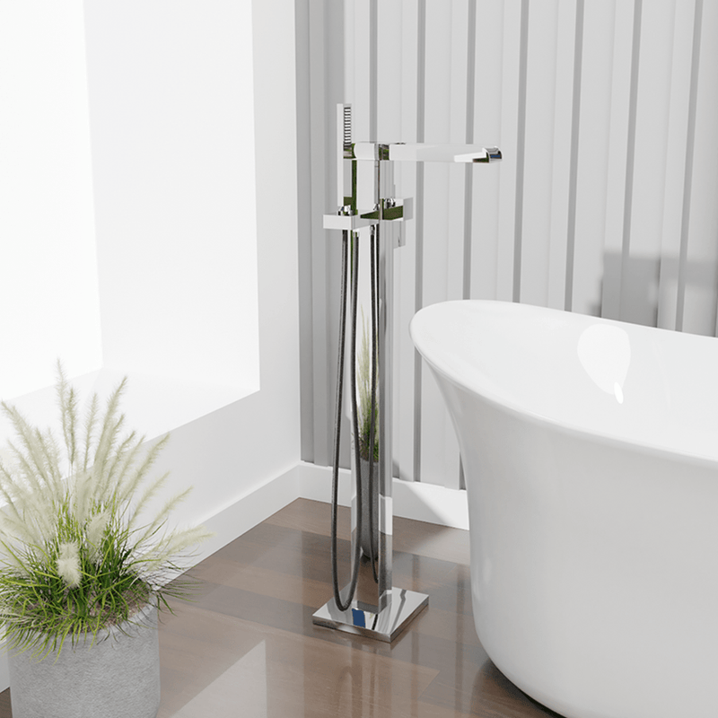 Emery Freestanding Tub Filler with Hand Shower
