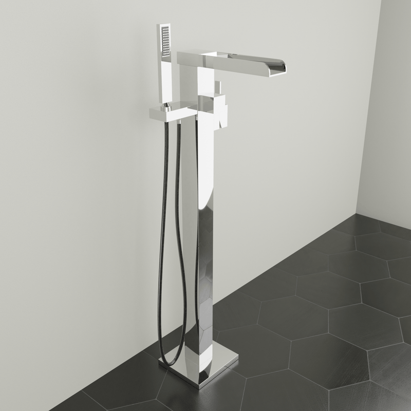 Emery Freestanding Tub Filler with Hand Shower