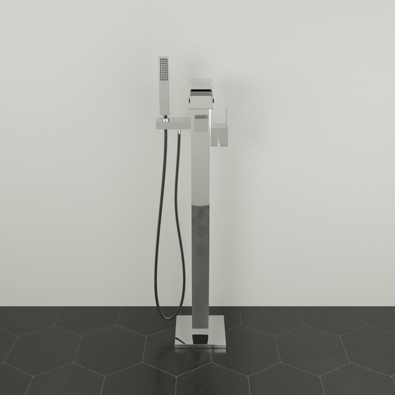 Emery Freestanding Tub Filler with Hand Shower