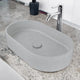 Enderby Oval Cast Concrete Vessel Sink - Light Grey