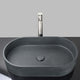 Enderby Oval Cast Concrete Vessel Sink - Speckled Dark Grey Sandstone