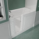 Meditub 3060WILWS Collection 32 x 59 Left Side Drain Soaker Jetted Bathtub in White with Fast Filling Faucet Set
