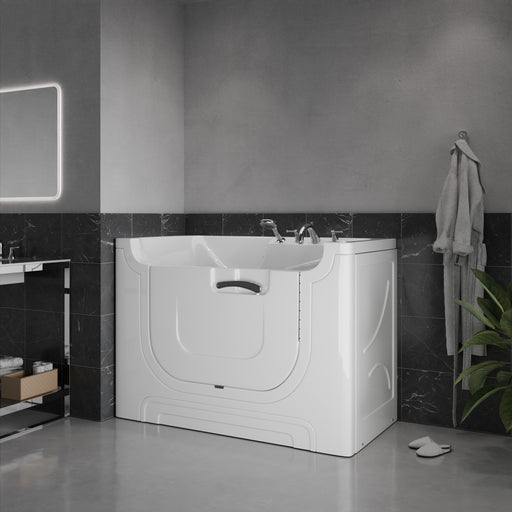 Meditub A3060WCARWA Collection 30 x 60 Right Side Drain Air Jetted Bathtub in White with Aroma and Chroma Therapy lifestyle