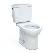 TOTO CST775CSFG#01 Drake Two-Piece Round 1.6 GPF Universal Height TORNADO FLUSH Toilet with CEFIONTECT, Cotton White