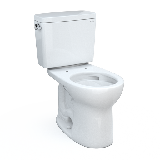TOTO CST775CSFG#01 Drake Two-Piece Round 1.6 GPF Universal Height TORNADO FLUSH Toilet with CEFIONTECT, Cotton White