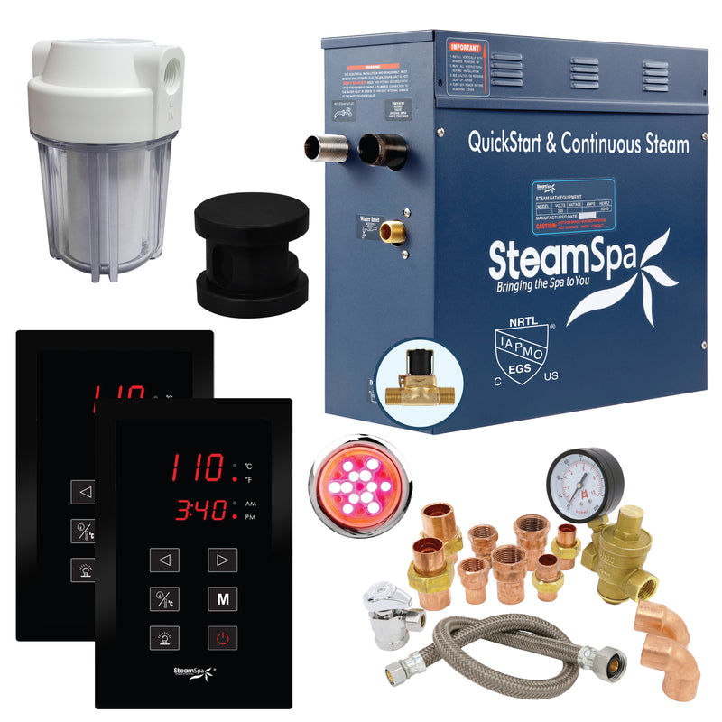 SteamSpa Executive Series Generator Round - Matte Black