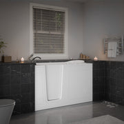 Meditub 3260LWD Collection 32 x 60 Left Side Drain Combination Jetted Bathtub in White with Powered Fast Drain lifestyle