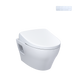 TOTO CWT4284736CMFGA#MS WASHLET+ EP Wall-Hung Elongated Toilet with S7A Contemporary Bidet Seat and DuoFit In-Wall 0.9 and 1.28 GPF Auto Dual-Flush Tank System, Matte Silver