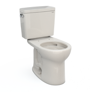 TOTO CST775CSFG#12 Drake Two-Piece Round 1.6 GPF Universal Height TORNADO FLUSH Toilet with CEFIONTECT, Sedona Beige