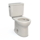 TOTO CST775CSFG#12 Drake Two-Piece Round 1.6 GPF Universal Height TORNADO FLUSH Toilet with CEFIONTECT, Sedona Beige