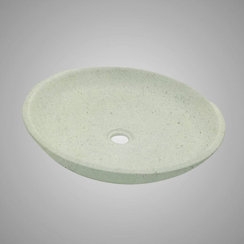 Faper Round Cast Concrete Vessel Sink - Cream