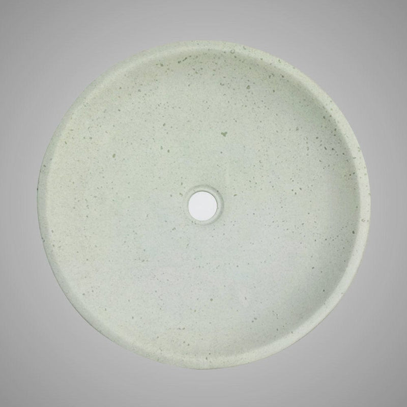 Faper Round Cast Concrete Vessel Sink - Cream