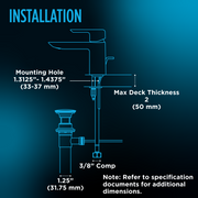 TOTO TLG03301U#CP GS Series 1.2 GPM Single Handle Bathroom Sink Faucet with COMFORT GLIDE Technology and Drain Assembly, Polished Chrome - view 7